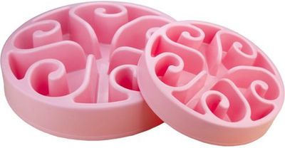 Eat Slow Live Longer Voerbak Anti Schrok Roze