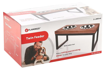 Flamingo Bar Twin Feeder Hout Natuur