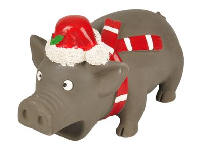 Flamingo Varken met Kerstmuts