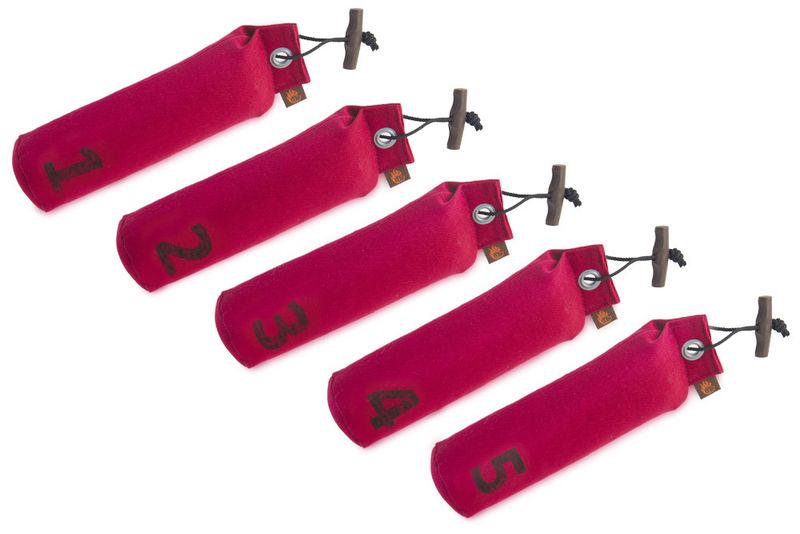 Firedog Dummy Set Genummerd 500 Gram 1 Tot 5 Wijnrood