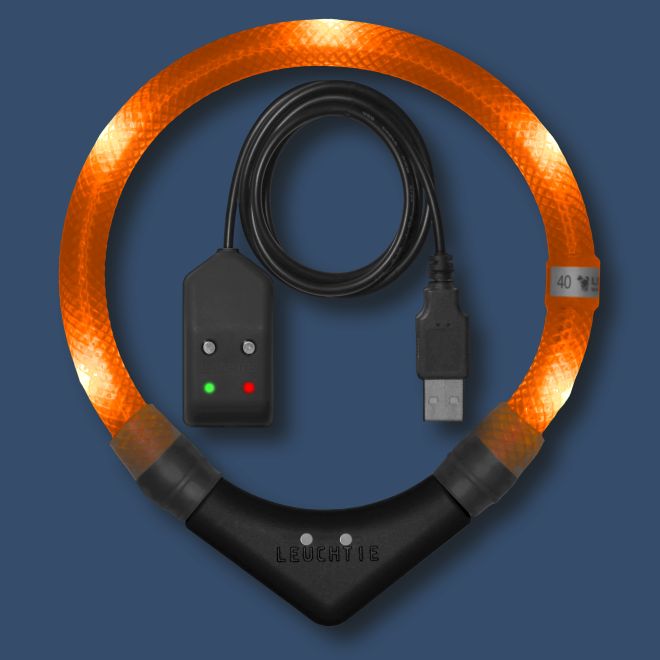 Leuchtie Halsband LED Easy Charge Sunset Oranje