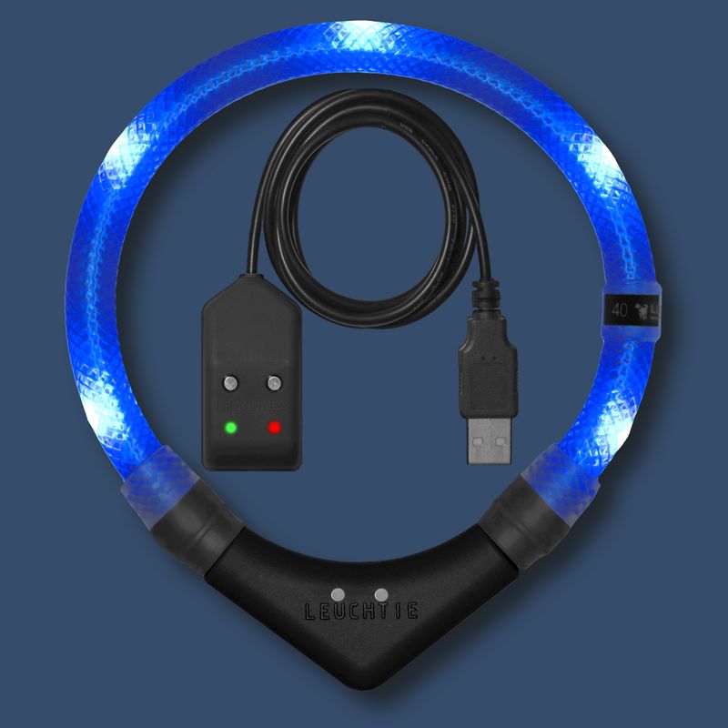 Leuchtie Halsband LED Easy Charge Blauw