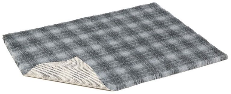 Vetbed Non Slip Tartan Motief Grijs