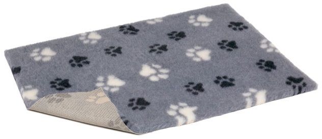 Vetbed Non Slip Grijs met Zwart/Witte Pootjes