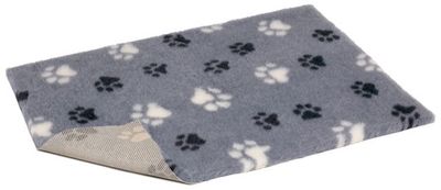 Vetbed Non Slip Grijs met Zwart/Witte Pootjes