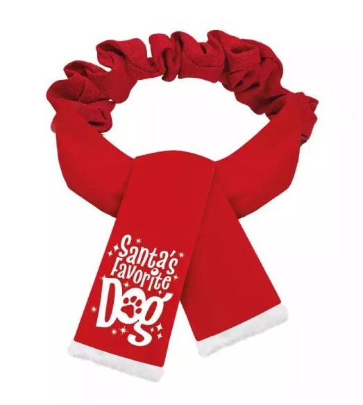 Kerst Sjaal Santa's Favourite Dog L Kerst Sjaal Santa's Favourite Dog L