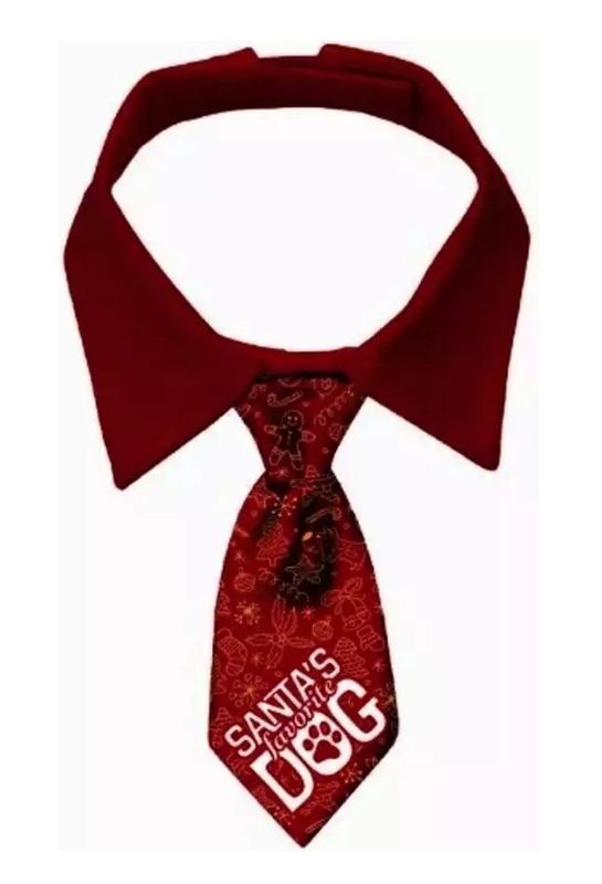 Kerst Stropdas Santa's Favourite Dog M