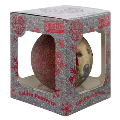 Kerstbal Frosted Golden Retriever