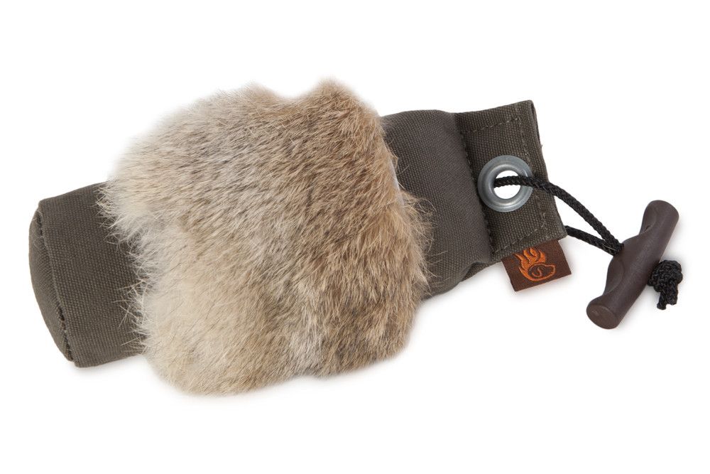 Firedog Standaard Dummy 250 Gram Met Konijnenvacht Khaki