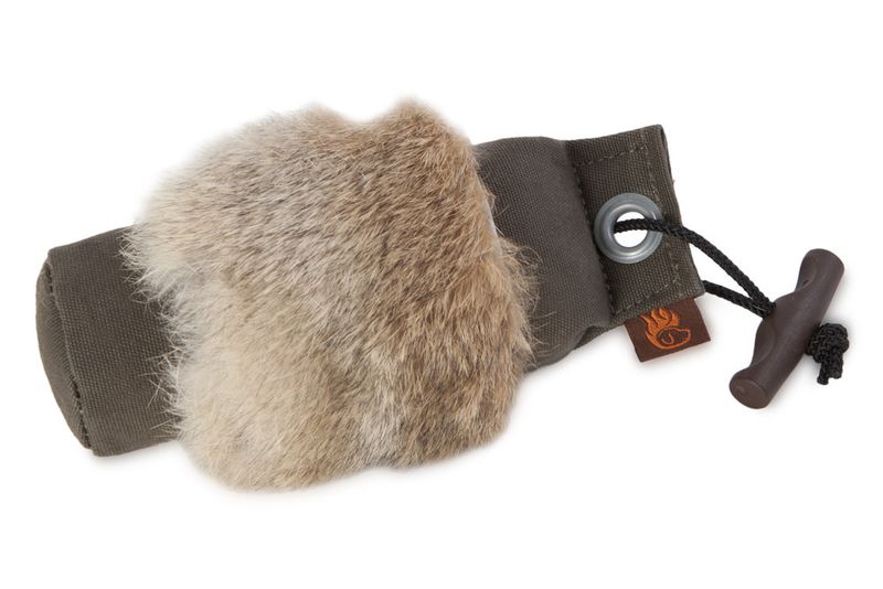 Firedog Standaard Dummy 250 Gram Met Konijnenvacht Khaki