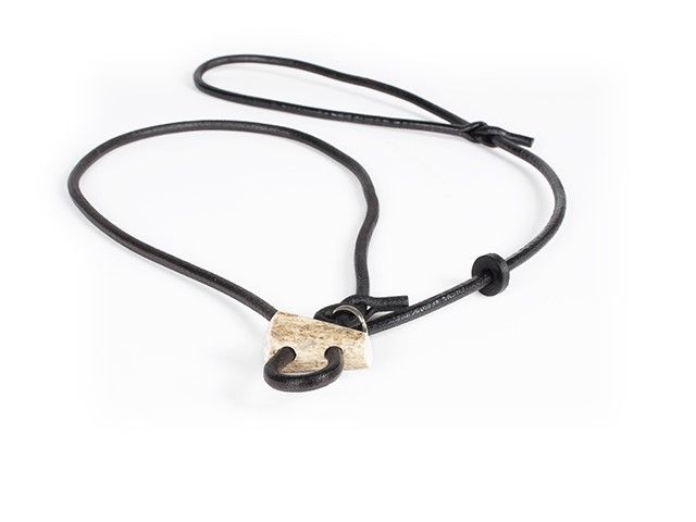 Mystique Lederen Moxon Leiband 6mm - 120cm Bruin Met Geweistop