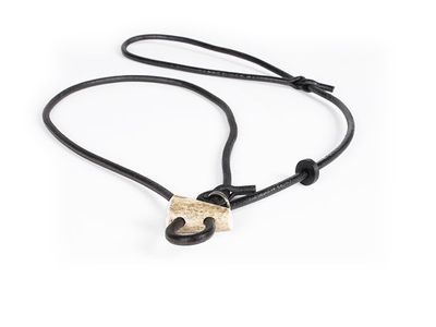 Mystique Lederen Moxon Leiband 6mm - 120cm Bruin Met Geweistop