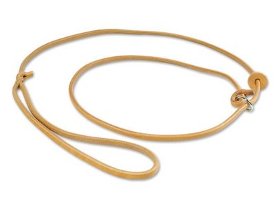 Mystique Lederen Moxon Leiband 6mm - 120cm Natuur Zonder Geweistop