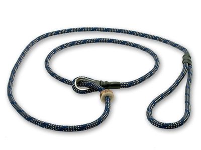 Mystique Moxon Leiband Field Trial Nylon 6MM Blauw/Beige