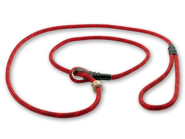 Mystique Moxon Leiband Field Trial Nylon 6MM Rood/Zwart