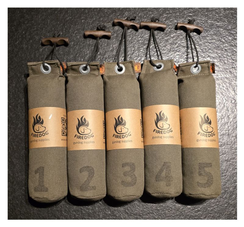 Firedog Dummy Set Genummerd 500 Gram 1 Tot 5 Khaki