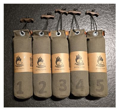 Firedog Dummy Set Genummerd 500 Gram 1 Tot 5 Khaki