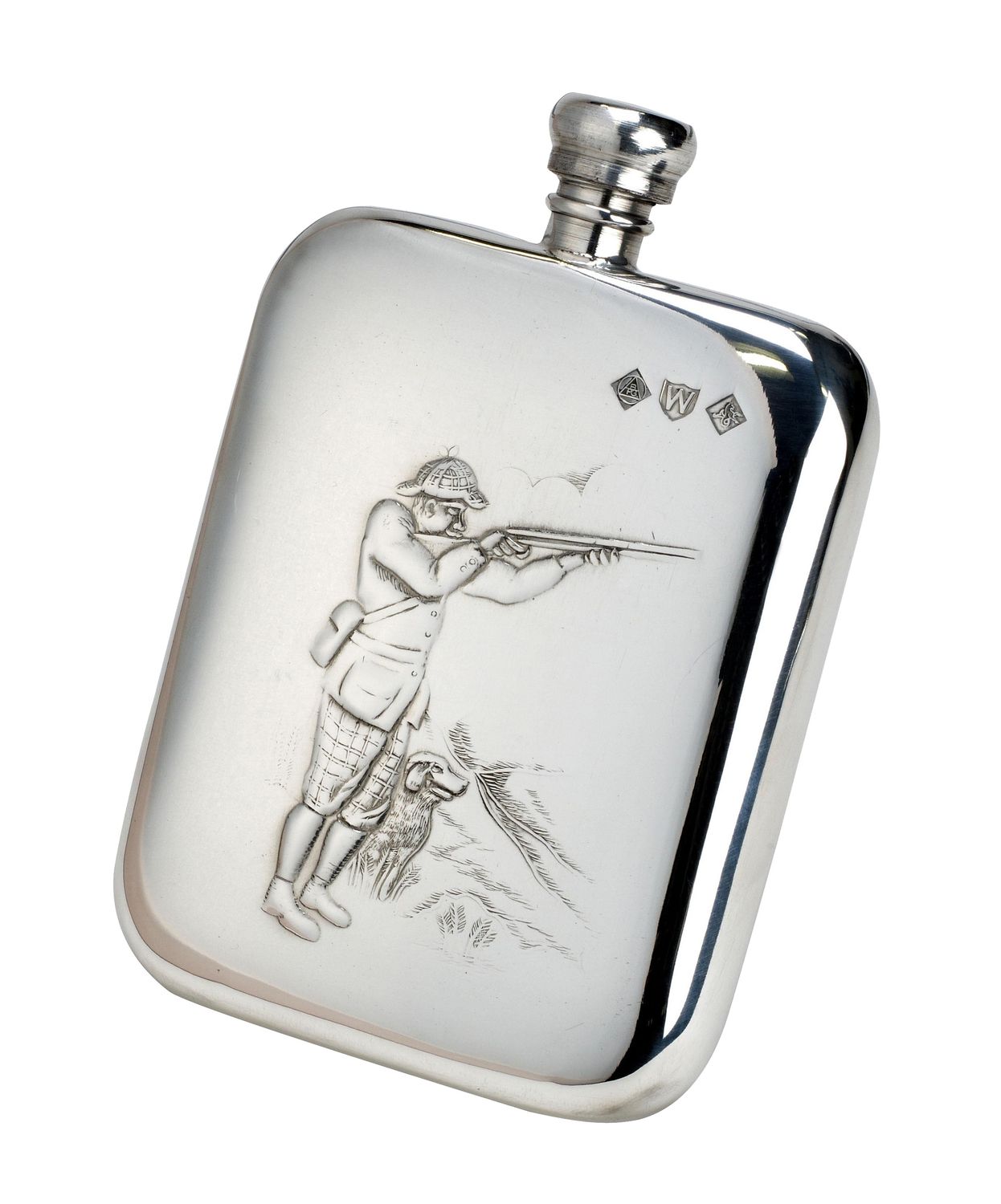 Bisley Heupfles Jager en Hond Tin 170 ml