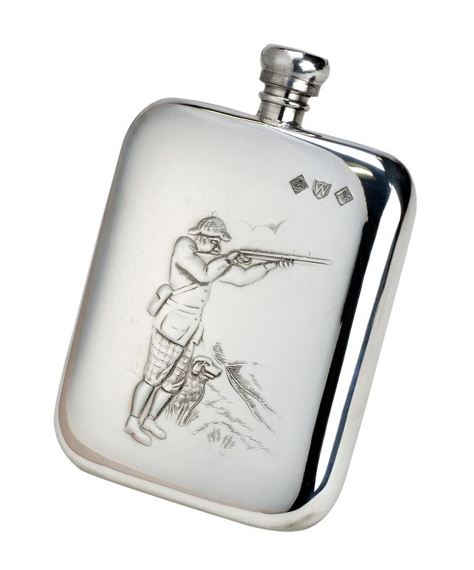 Bisley Heupfles Jager en Hond Tin 170 ml