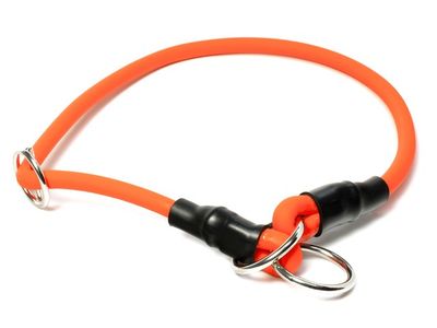 Mystique Biothane Halsband Rond Met Stopper 8MM Neon Oranje