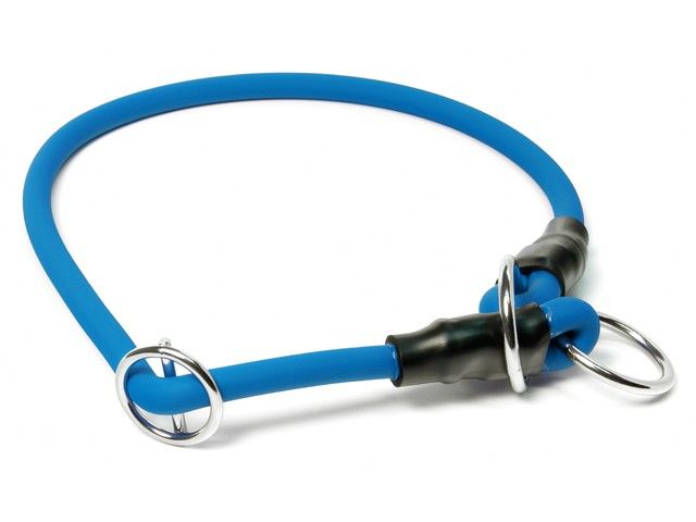 Mystique Biothane Halsband Rond Met Stopper 8MM Lichtblauw