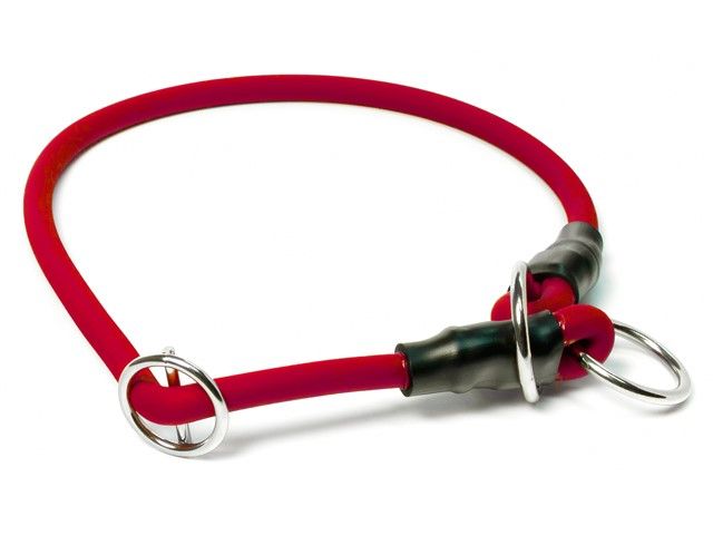 Mystique Biothane Halsband Rond Met Stopper 8MM Rood