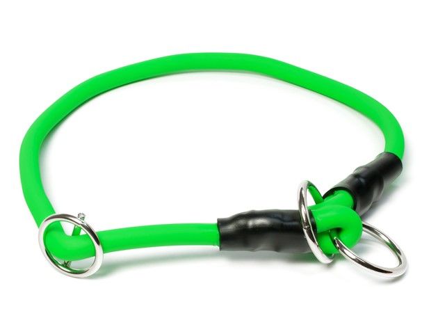 Mystique Biothane Halsband Rond Met Stopper 8MM Neon Groen