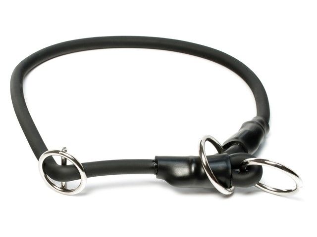 Mystique Biothane Halsband Rond Met Stopper 8MM Zwart