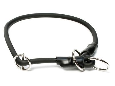 Mystique Biothane Halsband Rond Met Stopper 8MM Zwart
