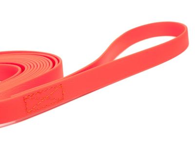 Mystique Biothane Tracking Lijn 20M Neon Oranje Met Handgreep