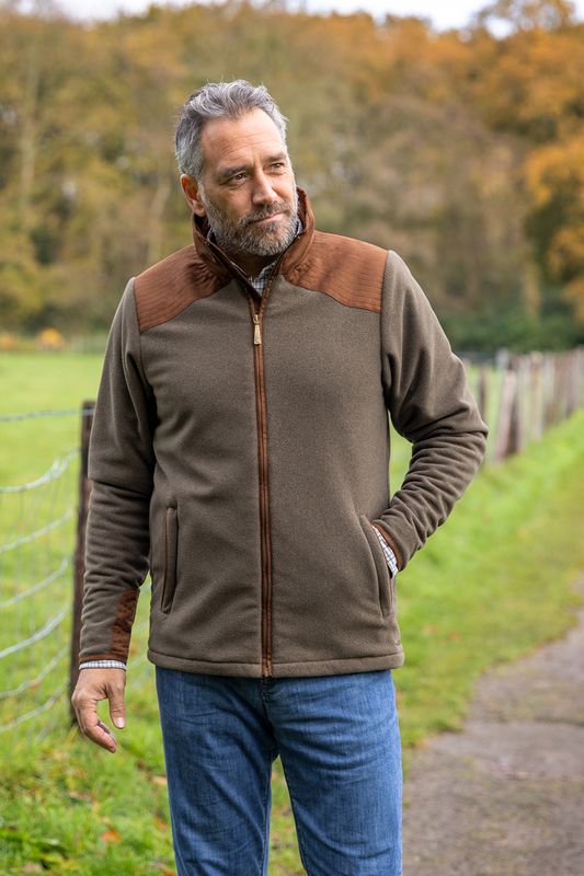 Baleno Heren Fleece Jas Woodlands Mosgroen
