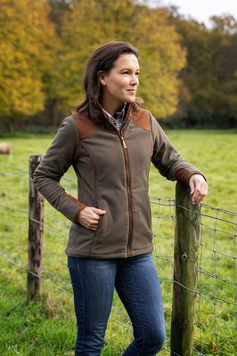 Baleno Dames Fleece Jas Sutton Mosgroen