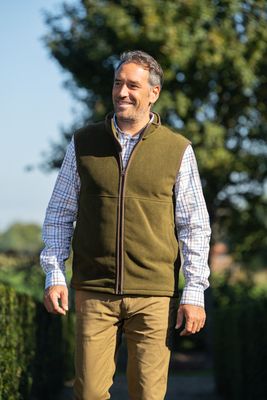 Baleno Heren Fleece Bodywarmer Harvey Khaki