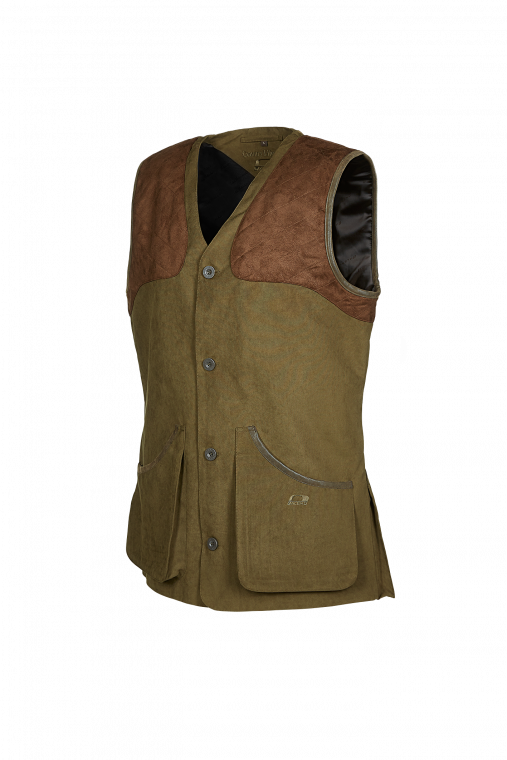 Baleno Heren Gilet Dolman Tweet Groen