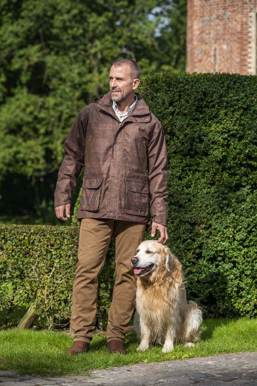 Baleno Heren Jas Moorland Tweed Khaki