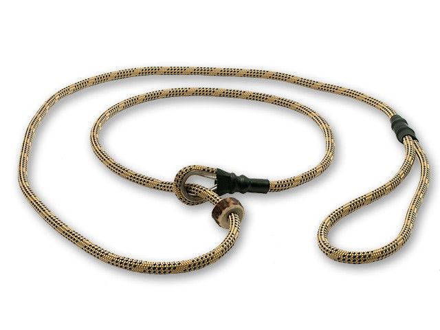 Mystique Moxon Leiband Field Trial Nylon 6MM - 90CM Beige/Blauw