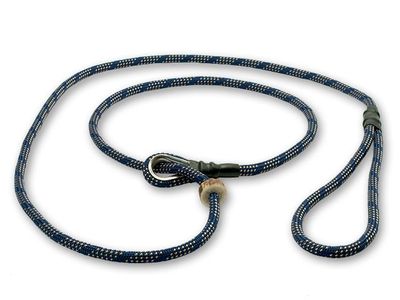 Mystique Moxon Leiband Field Trial Nylon 6MM - 90CM Blauw/Beige