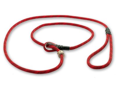 Mystique Moxon Leiband Field Trial Nylon 6MM - 90CM Rood/Zwart