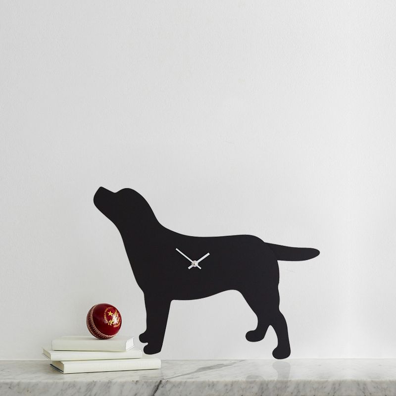 Wijzerklok Zwarte Labrador