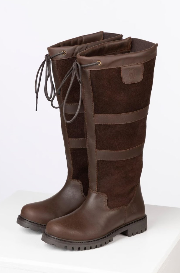 Rydale Dames Tullymore Lederen Laarzen Dark Brown (Wijde Pasvorm)
