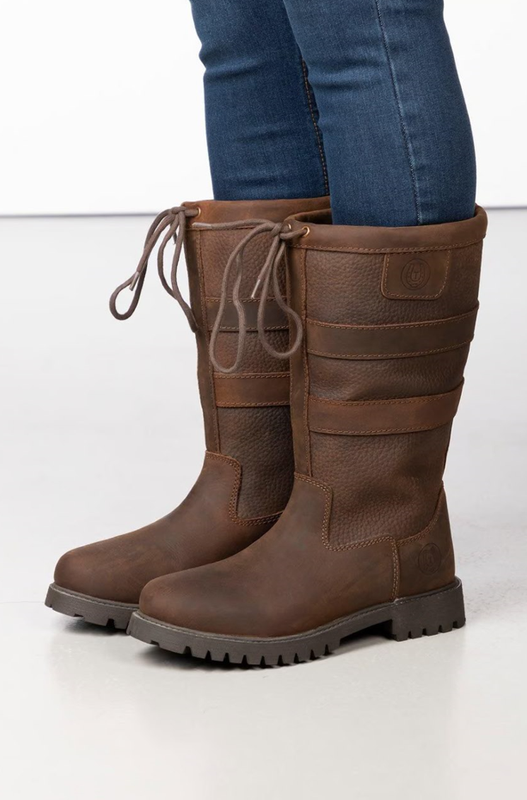 Rydale Dames Tullymore Lederen Kuitlaarzen Dark Brown
