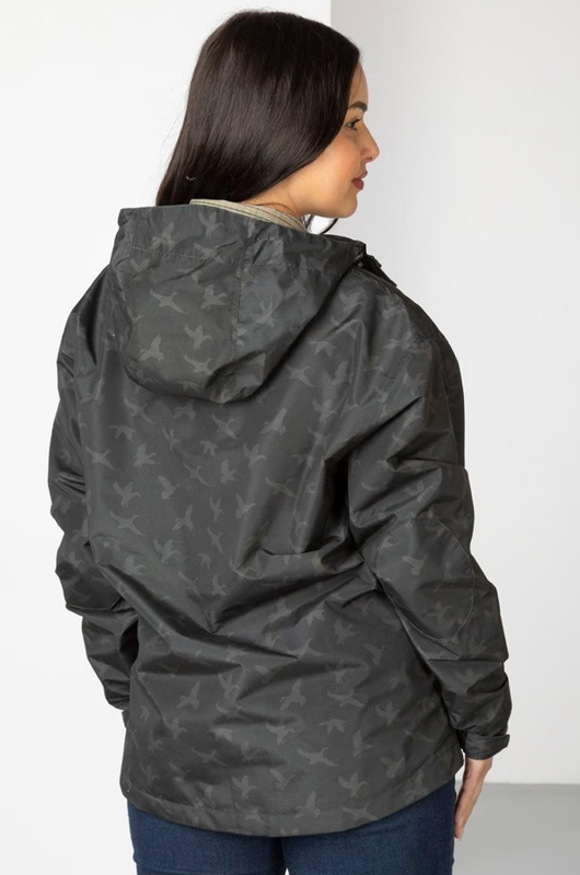 Rydale Dames Multi Ducks Waterproof Overhead Jas Grey/Soft Grey