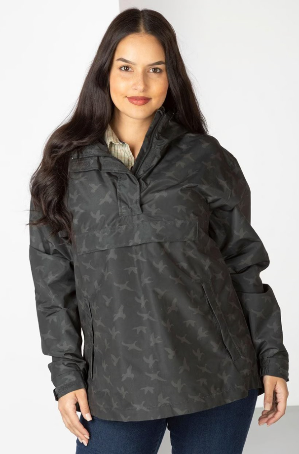 Rydale Dames Multi Ducks Waterproof Overhead Jas Grey/Soft Grey