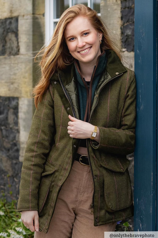 Rydale Dames Wrelton Tweed Jas Dark Green Check