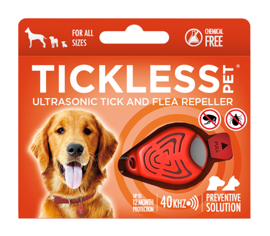 Tickless Hond Ultrasoon Anti Teken/Vlooien Rood