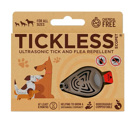 Tickless Hond Ultrasoon Anti Teken/Vlooien Bruin