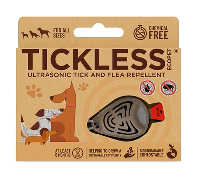 Tickless Hond Ultrasoon Anti Teken/Vlooien Bruin