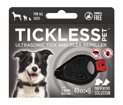 Tickless Hond Ultrasoon Anti Teken/Vlooien Zwart