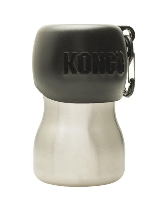 Kong Waterfles Roestvrij Staal Zwart Small