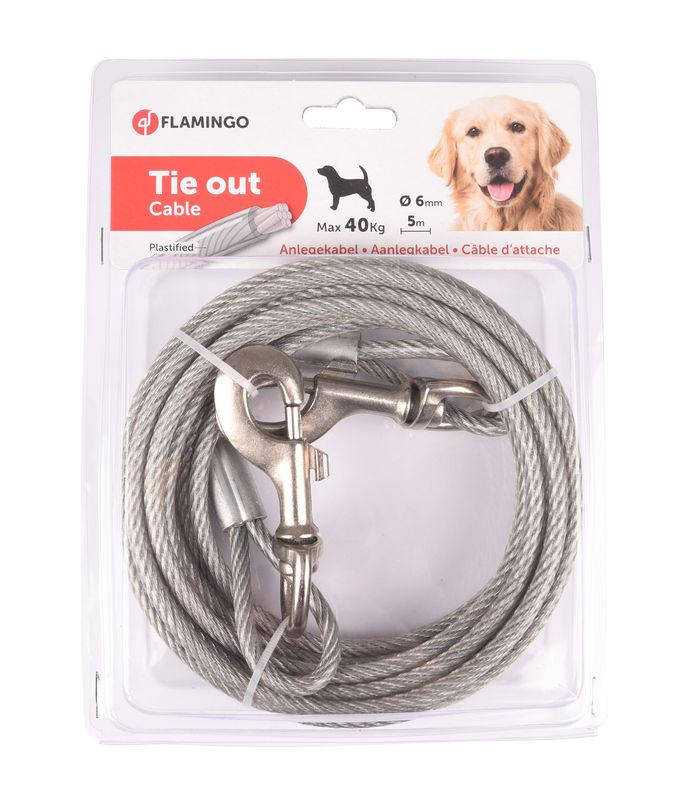 Flamingo Aanlegkabel Grijs 5M/6MM